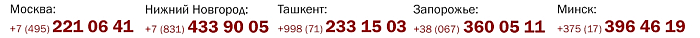 Москва (495)221-06-41 Н.Новгород (831)433-90-05 